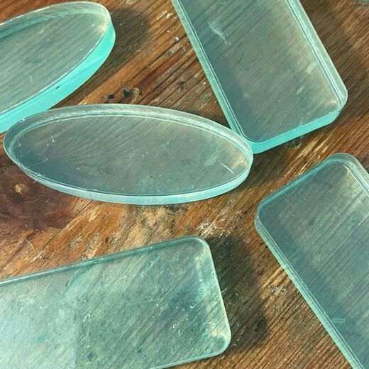 Bločky na silikonová razítka a gelli plate