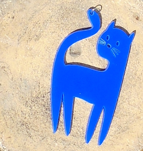 Modrá kočička přívěsek