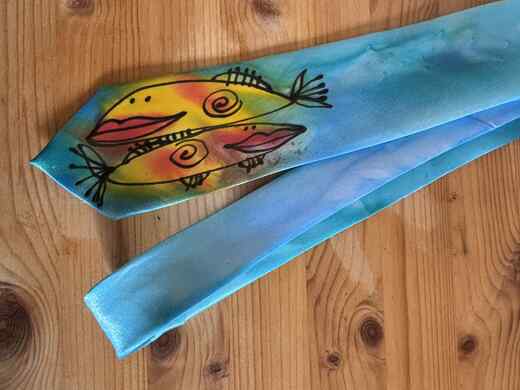 Kravata dlouhé ryby