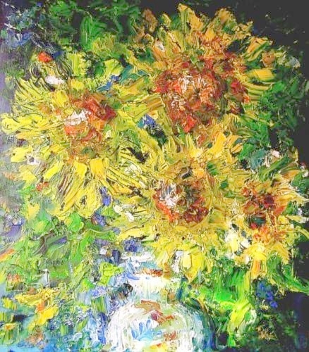 Celodenní kurz - malba kytice