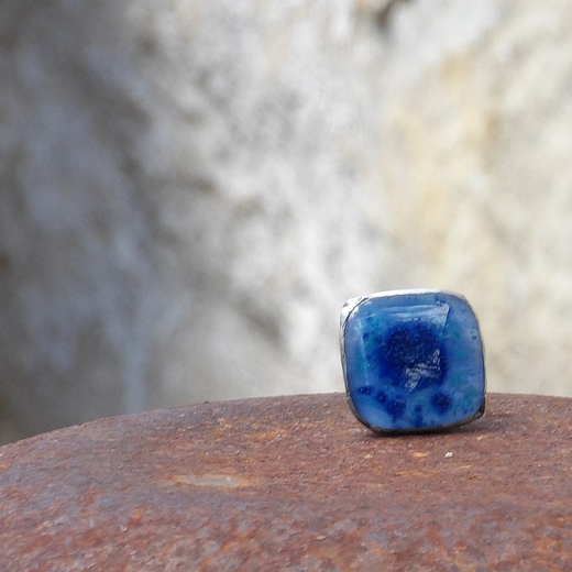 Modrá květina - prsten ViolaArt