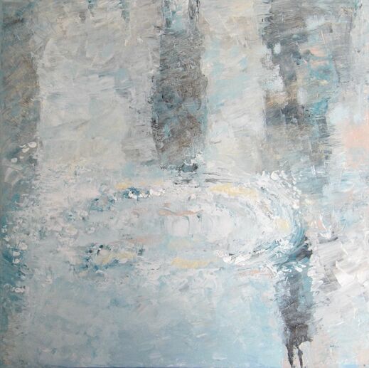 Po dešti - Akryl na plátně, 2021, 50 x 50 cm, nerámováno  3