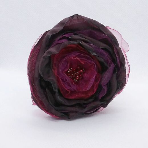 Růže Violaart bordo, sponka nebo brož (kopie)