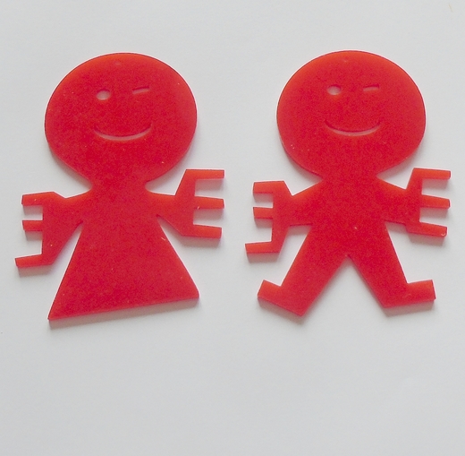 Toaletní panáčci - muži, ženy barva červená
