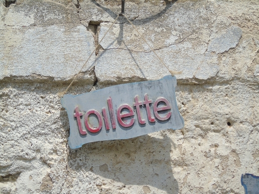 Toilette - menší cedule