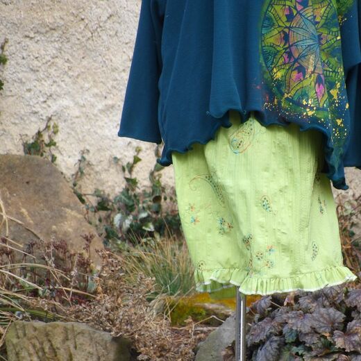 Zelená sukně s volánkem ViolaArt